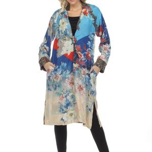 Johnny Was Sonnet Harmony Silk Printed Reversible Kimono NWT $470